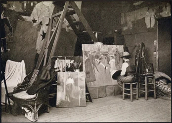 Toulouse-Lautrec in seinem Atelier in der Rue Caulaincourt, aus 